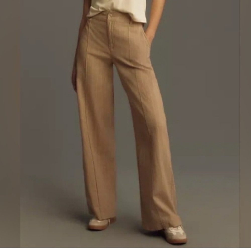 YFB | Young Fabulous & Broke Wide-Leg Chino Pants in Tan for Women Size S